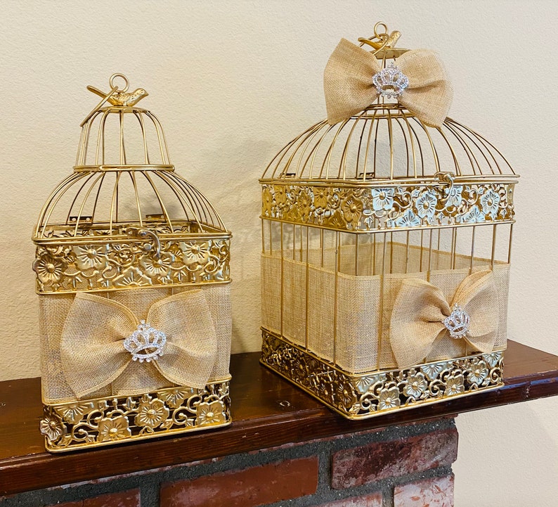 Bird Cage Card Holder, Money Box or Flower Centerpiece, 3 different sizes and any other colors are available image 2