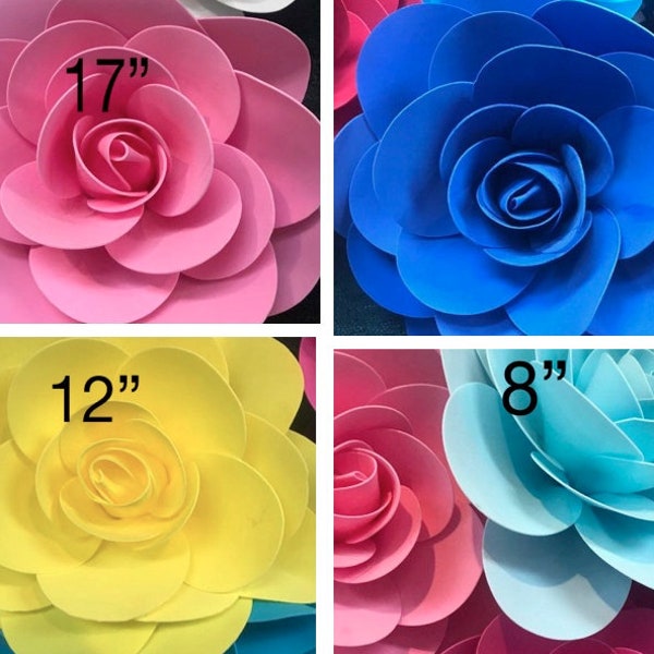 Giant 16'' Foam Flowers, Backdrop Flowers, wedding decoration, foam big rose, Baby Girl Nursery Decor, Princess Party, Mother's day gift