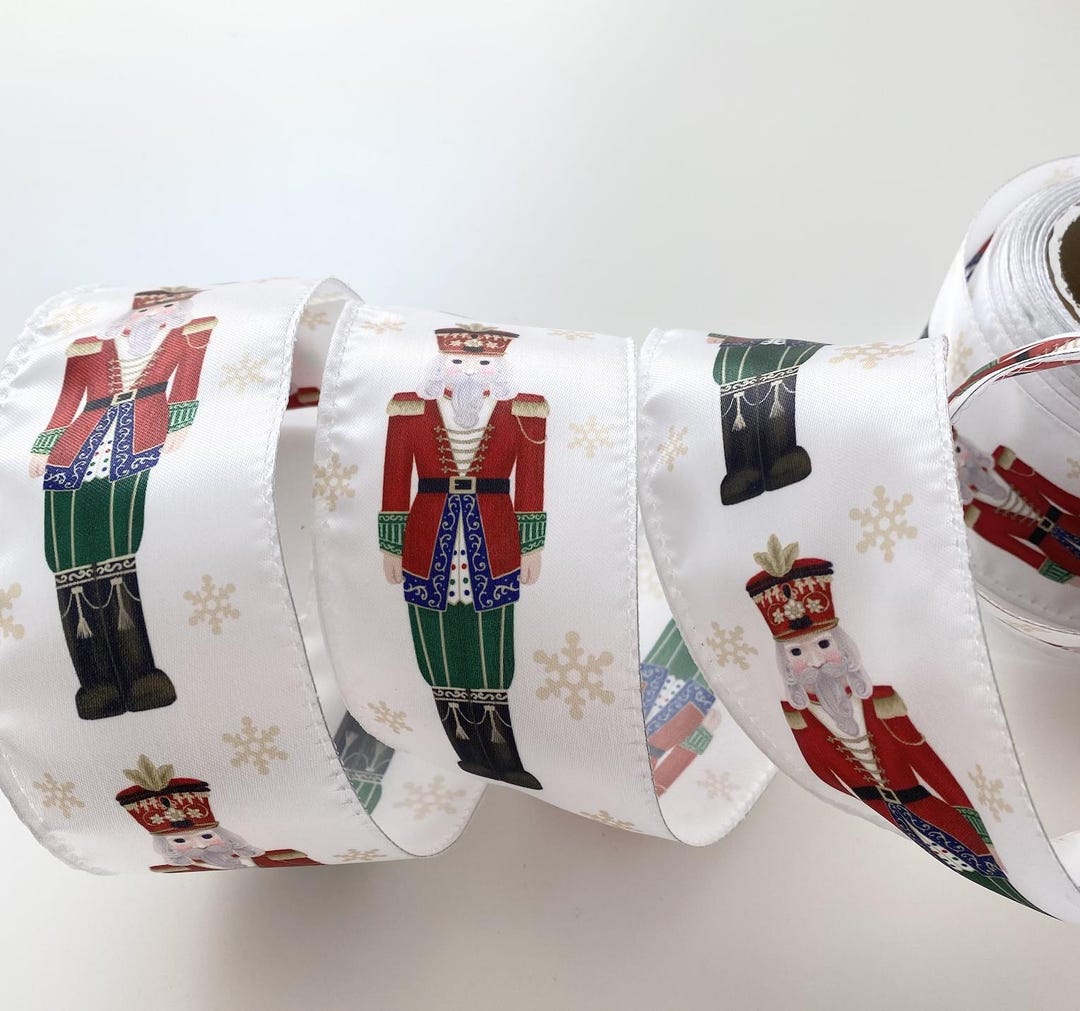 Nutcrakrt Ribbon Christmas Nutcracker Ribbon 2.5