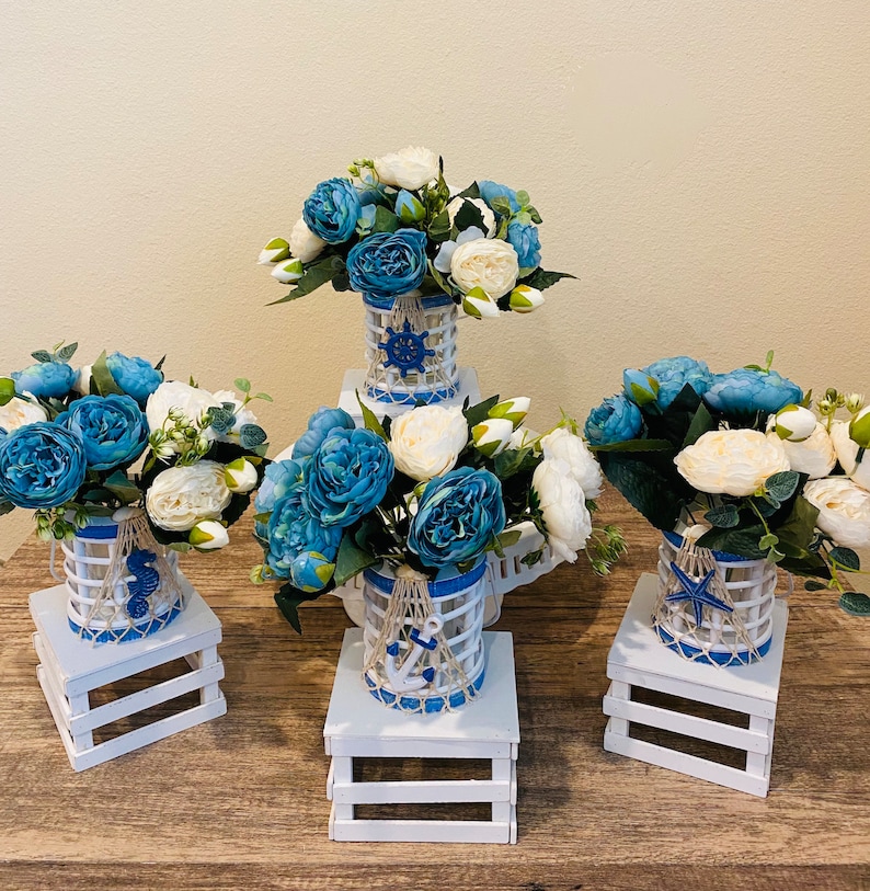 Adorable Nautical Theme Baby Shower Centerpiece Wooden Etsy