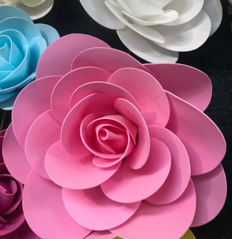 Giant 16'' Foam Flowers Backdrop Flowers Wedding Etsy