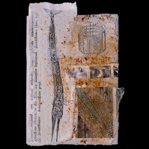 Encaustic Painting - Encaustic Art - Assemblage Art - Mixed Media - Collage