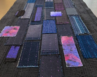 Andromeda Purple Violet Denim Tapestry Table Runner Wall Hanging Wall Art