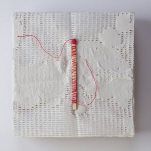 Encaustic Art - Encaustic Painting - Minimal Art - Fire - Match #8
