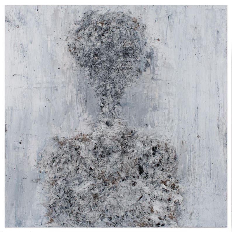 Oil Painting Figurative Art Black and White Painting | Etsy