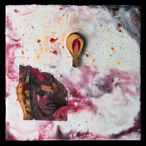 Encaustic Painting - Encaustic Art - Assemblage Art - Mixed Media - Collage
