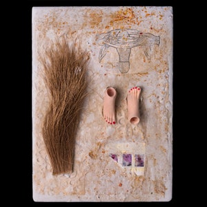 Encaustic Painting - Encaustic Art - Assemblage Art - Mixed Media - Collage