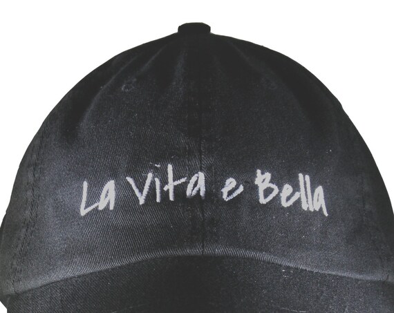 La Vita e Bella (Polo Style Ball Black with White Stitching)