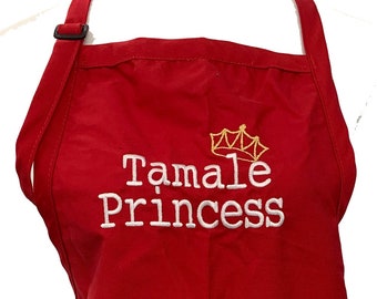 Tamale Princess con corona (delantal adulto)