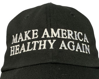 Make America Healthy Again -  Ball Cap (Various Colors with White Stitching)