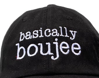 basically boujee (Polo Style Adjustable Ball Various Colors with White Stitching)