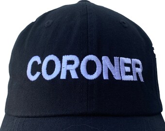 CORONER - Polo Style Ball Cap (Various colors with White Stitching)