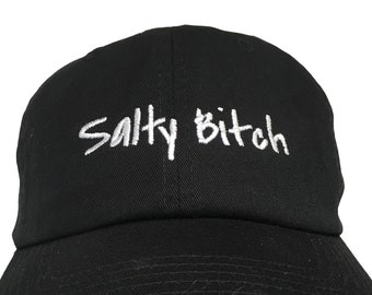 Salty Bitch (Polo Style Ball Negro con Costuras Blancas)