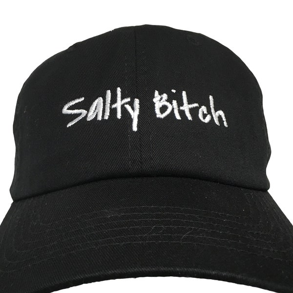 Salty Bitch (Polo Style Ball Black with White Stitching)