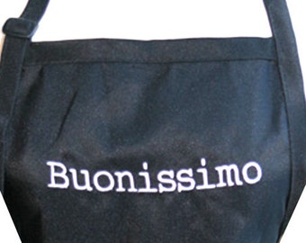 Buonissimo  (Embroidered Adult Apron) In various colors