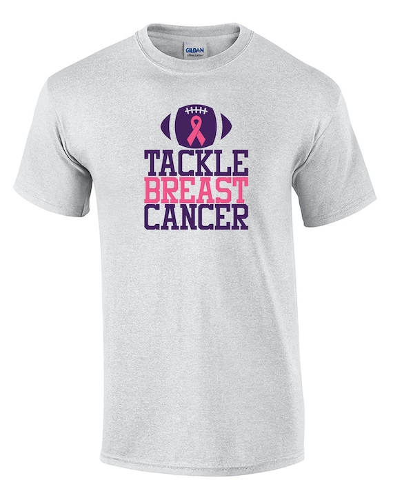 Tackle Breast Cancer with Football (Mens T-Shirt)