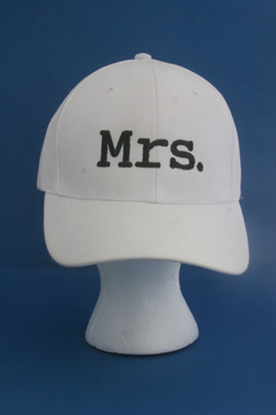 Mrs. for the Bride - Ball Cap (White with Black Stitching)