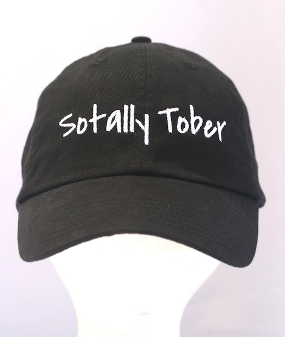 Sotally Tober - Polo Style Ball Cap (Black with White Stitching)