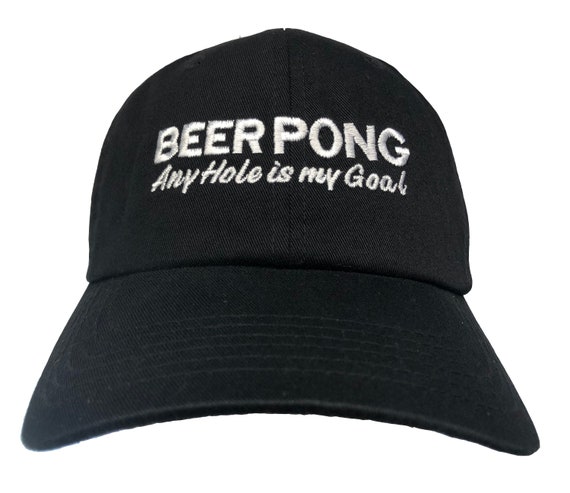 Beer Pong Any Hole is my Goal - Polo Style Ball Cap (Various Colors with White Stitching)