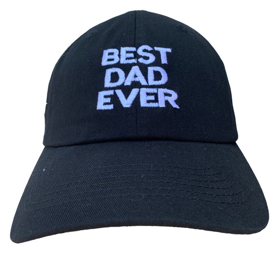 Best Dad Ever - Polo Style Ball Cap (Various Colors with White Stitching)