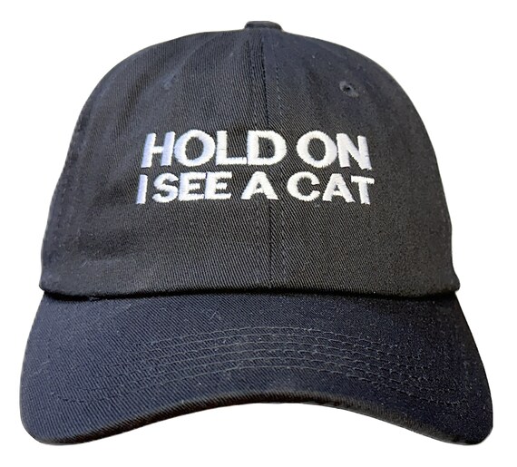 Hold On, I see a Cat (Polo Style Ball vaious colors with White Stitching)