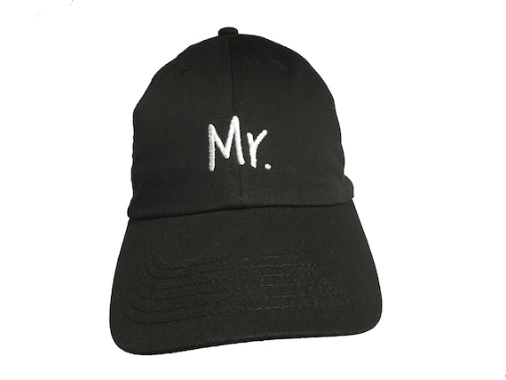 Mr. -  New Style - Ball Cap (Black with White Stitching)