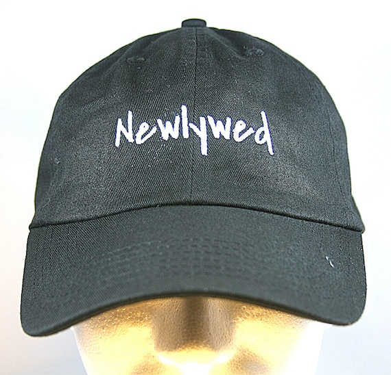 Newlywed - Ball Cap (Black with White Stitching)