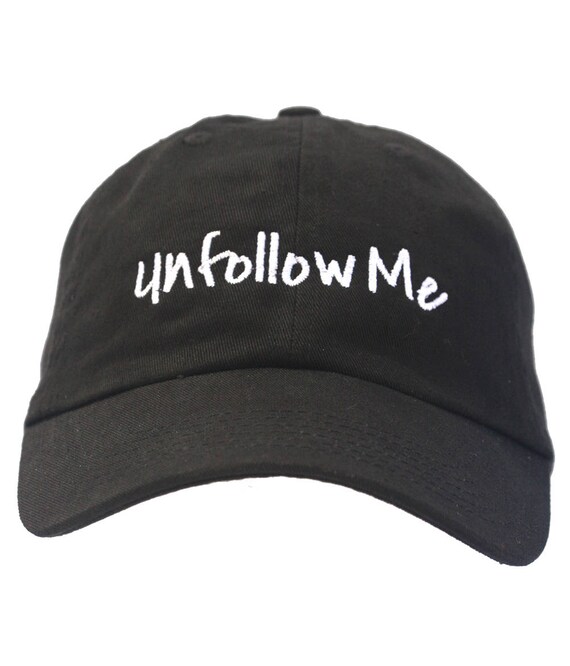 Unfollow Me (Polo Style Ball Black with White Stitching)