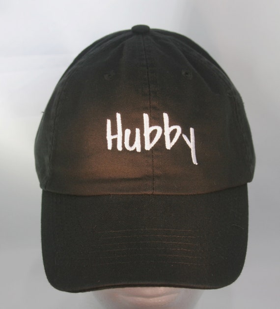 Hubby - Ball Cap (Black with White Stitching)