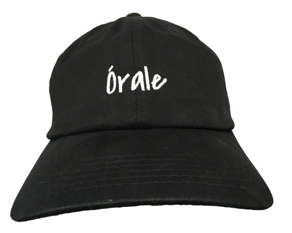 Orale - Polo Style Ball Cap (Black with White Stitching)