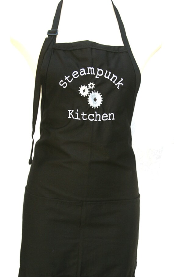 Steampunk Kitchen with gears  (Adult Apron)