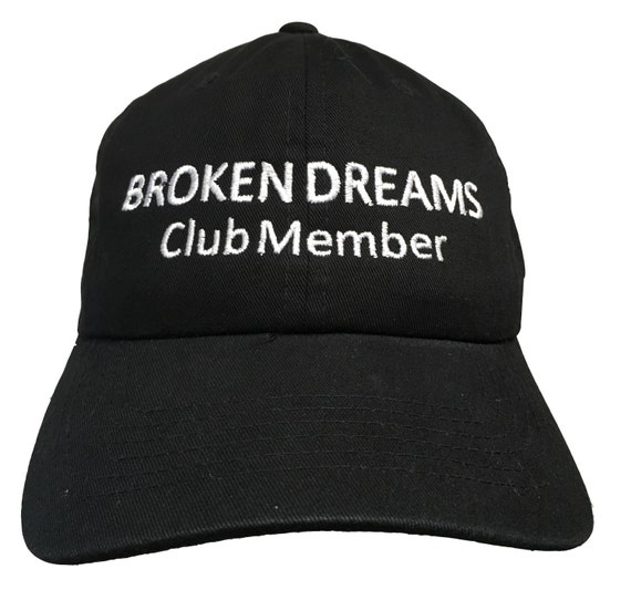 Broken Dreams Club Member - Polo Style Ball Cap (Black with White Stitching)