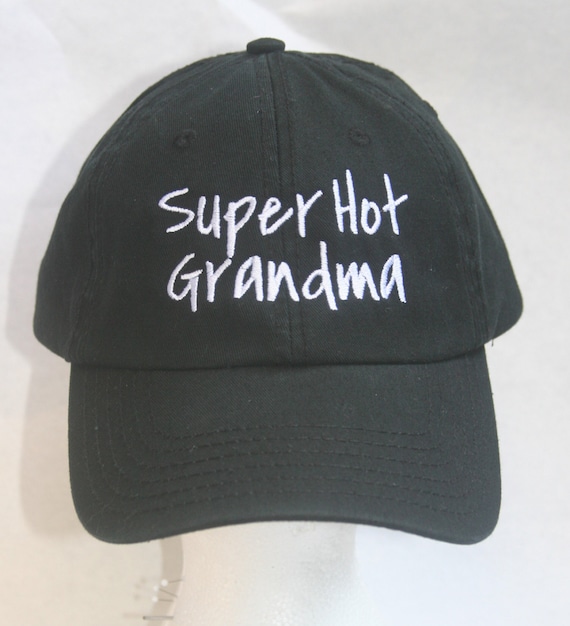 Super Hot Grandma (Polo Style Ball Black with White Stitching)