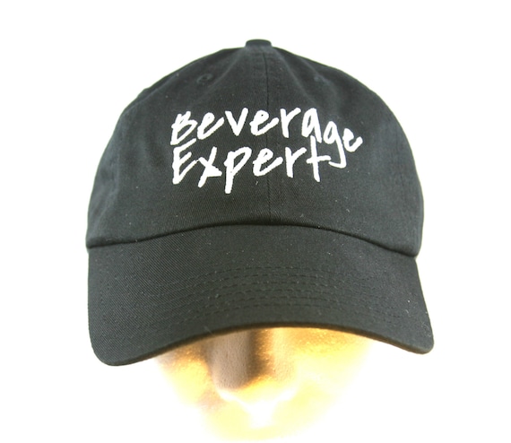 Beverage Expert - Polo Style Ball Cap (Black with White Stitching)