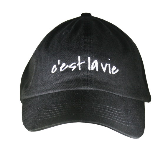 c'est la vie (Polo Style Ball Black with White Stitching)