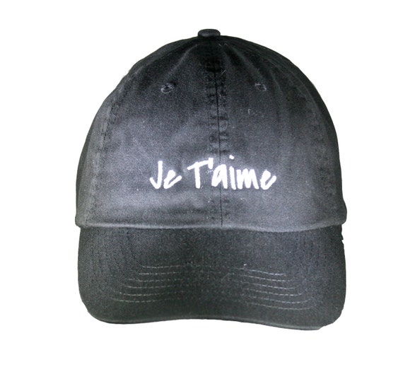 Je T'aime (Polo Style Ball Black with White Stitching)