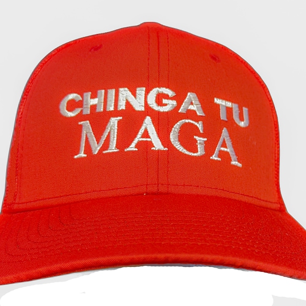 Chinga Tu MAGA -  Ball Cap (Red with White Stitching)