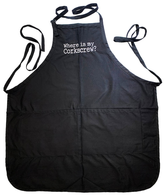 Where is my Corkscrew? (Adult Apron in Various Colors)