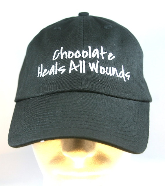 Chocolate Heals All Wounds (Polo Style Ball Black with White Stitching)