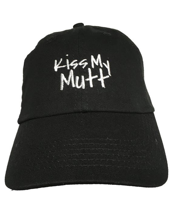 Kiss My Mutt (Polo Style Ball Cap - Black)