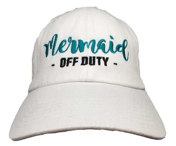 Mermaid - Off Duty (Polo Style Ball Cap - Various Colors with White Stitching)