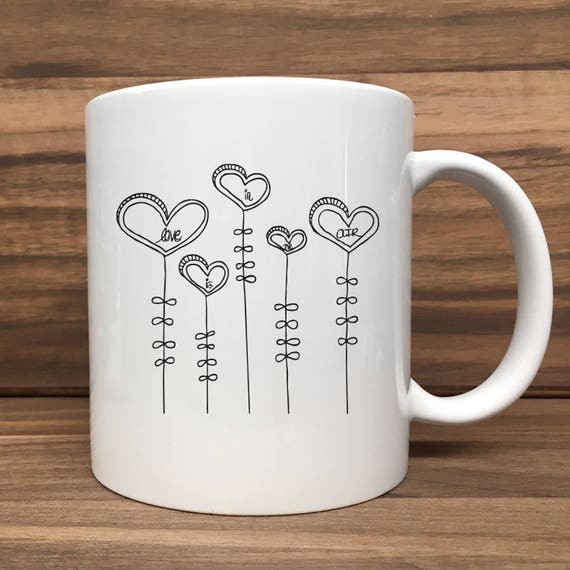 Coffee Mug - Love is in the air - Double Sided Printing 11 oz Mug