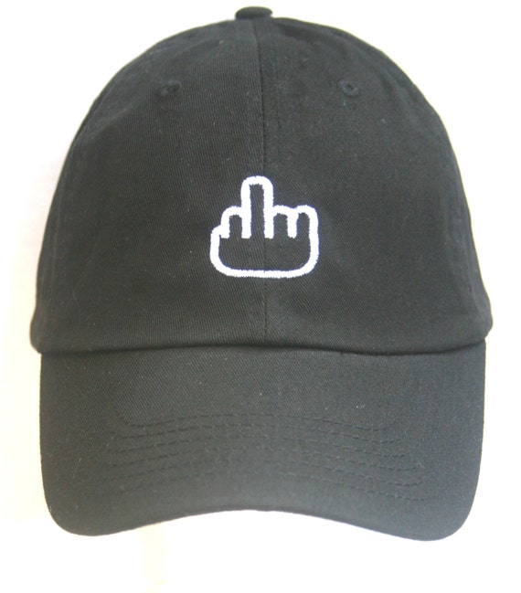 Middle Finger (Polo Style Ball Black with White Stitching)