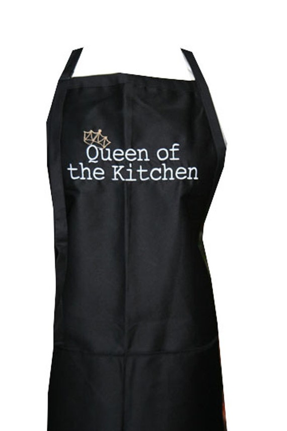 Queen of the Kitchen with Crown (Adult Apron) in various colors