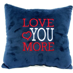 Love You More with Heart (Customized Pillow)