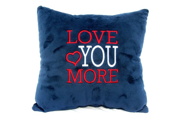 Love You More with Heart (Customized Pillow)