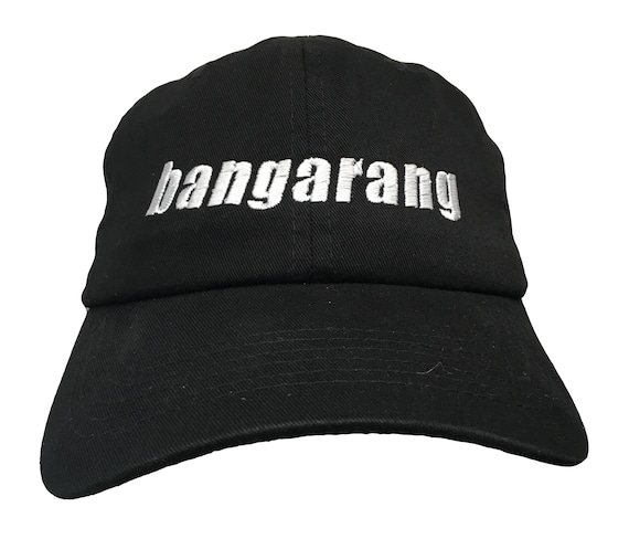 bangarang - Polo Style Ball Cap (Black with White Stitching)