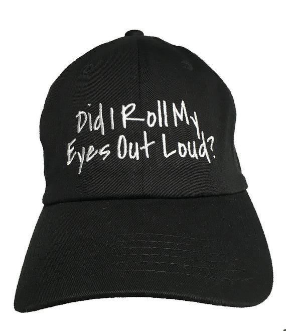 Did I Roll My Eyes Out Loud? (Polo Style Ball Black with White Stitching)