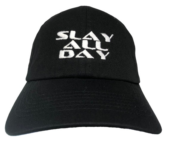 Slay All Day (Polo Style Ball Black with White Stitching)
