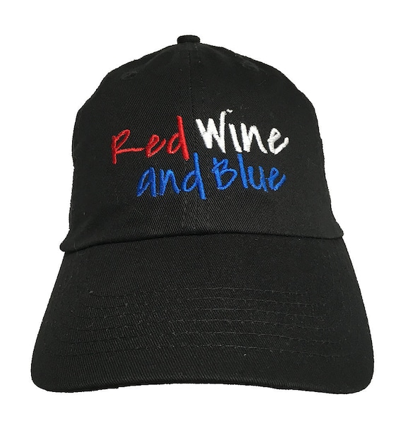 Red Wine and Blue - Polo Style Ball Cap (Black)